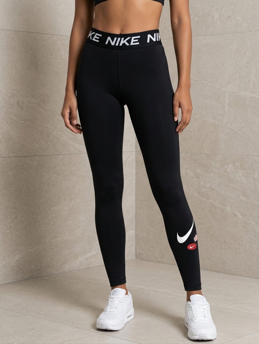 Nike Dri-FIT Graphic Leggings | Size Small | Black |